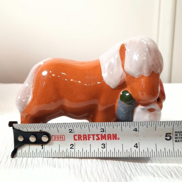 Rolf Berg Gnome & Horse Figurine Sweden folk art Glazed Terracotta Pottery decor - Picture 8 of 8